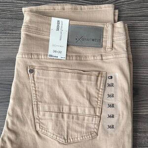 Departwest Men's Tan Straight Jeans